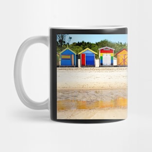 Bathing Boxes and reflection, Brighton Beach Mug